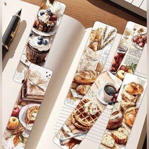 Brand New 30pcs Vintage Cafe & Dessert Themed Bookmarks